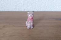 Setzkasten - Rosa Katze aus echtem Stein