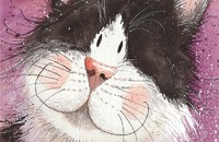 Alex Clark Glas-Untersetzer Katze Frisky