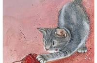 Alex Clark Glas-Untersetzer Katze Pixie