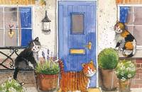 Alex Clark Glas-Untersetzer Neuer Katzen-Chor