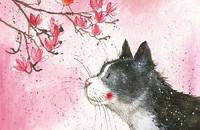 Alex Clark Glas-Untersetzer Katze Felix