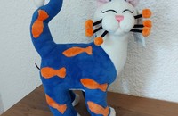WhimsiClay Plüschkatze Ichtus