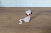Kleine Katze aus Glas rosa I