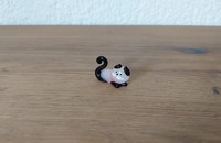 Katze Miniatur rosa und schwarz I