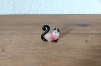 Katze Miniatur rosa und schwarz II