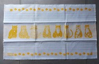 Küchentuch Katzen gelb