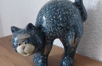 Buckelkatze in blau