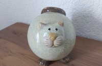 Dicke Katze aus Ton