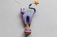 Weihnachtszirkus Katze zum aufhängen I