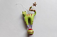 Zirkus Weihnachtskatze zum Aufhängen II