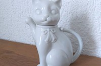 Teekrug weisse Katze