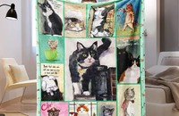 Kuschelige, weiche Flanelldecke mit Katzen