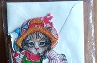 6 Geschenk-Klappkarten Kitty Cucumber Katzen