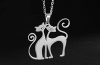 Anhänger Katzen mit Kette