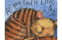 Alex Clark Fridge Magnet Katze Love & a Cat