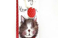 Alex Clark Geschenktasche für Flaschen Katze Thank you