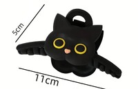 Haarklammer schwarze Katze