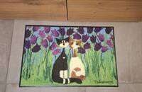 Rosina Wachtmeister Fussmatte wash & dry Katzen Cielo di Tulipani