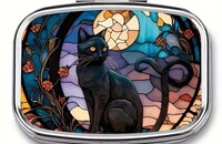 Pillendose schwarze Katze