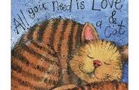 Alex Clark Magnet Katze Love & a Cat