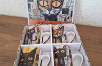 Geschenkbox mit 4 Mugs Street Cat