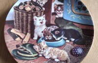Sammelteller Katzen Am Futternapf
