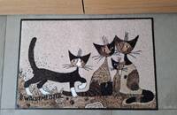Rosina Wachtmeister Fussmatte wash & dry chats Serafino & Friends