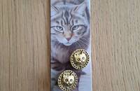 4 Knöpfe Katzen Kopf