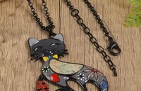 Katze emailliert mit langer Katte