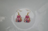Ohrringe Katzenpaar pink-rosa