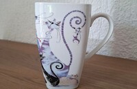 Grosse Tasse mit crazy Katzen-Familie