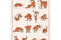 Geschirrtuch mit Katzen-Tagesverlauf