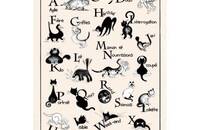 Küchentuch Dubout Katzen Alphabet