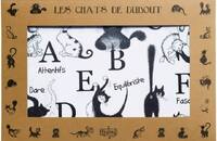 Set mit 4 Dubout Katzen Tischsets Alphabet