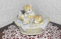 Musikspieldose "Zwei Katzen in Korb"