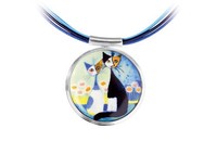 Rosina Wachtmeister Halskette mit Porzellanamulett "AMICI"