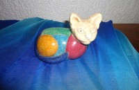 Liegende Katze aus Raku Keramik I