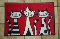 Fussmatte Türvorleger Katzen "Three Cats" waschbar