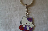 Schlüsselanhänger Katze Hello Kitty lila