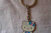 Schlüsselanhänger Katze Hello Kitty hellblau-rosa