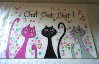 6 x Tischset Katzen CHAT CHAT CHAT!