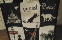 Kleine Einkaufstasche CHAT CHAT CHAT "Katzen in Paris" 