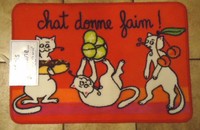 Teppich Türvorleger "chat donne faim" Katzen CHAT CHAT CHAT