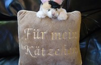 Plüschkatzenkissen "Für mein Kätzchen"