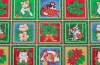 Stoff Bilder mit Weihnachtskatzen 