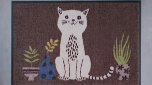 Teppich Fussmatte wash & dry Katze Content Cat