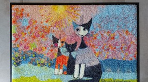 Rosina Wachtmeister Fussmatte wash & dry Katzen Con Nonna