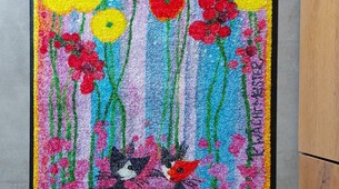 Rosina Wachtmeister Fussmatte wash & dry Katzen Happy Together