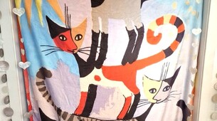 Kuschelige, weiche Flanelldecke Katzen Rosina Wachtmeister