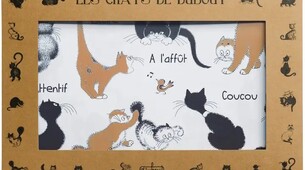Set mit 2 Dubout Katzen Tischsets Chat'titudes